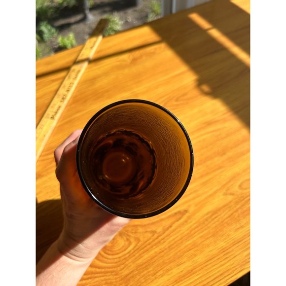 Tiffin Franciscan Madeira brown 4 drinking glasses vintage heavy - Picture 4 of 8